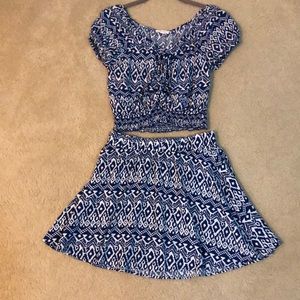 Blue and white matching set!